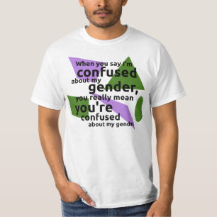Camiseta Quando você me diz estão confundidos sobre meu