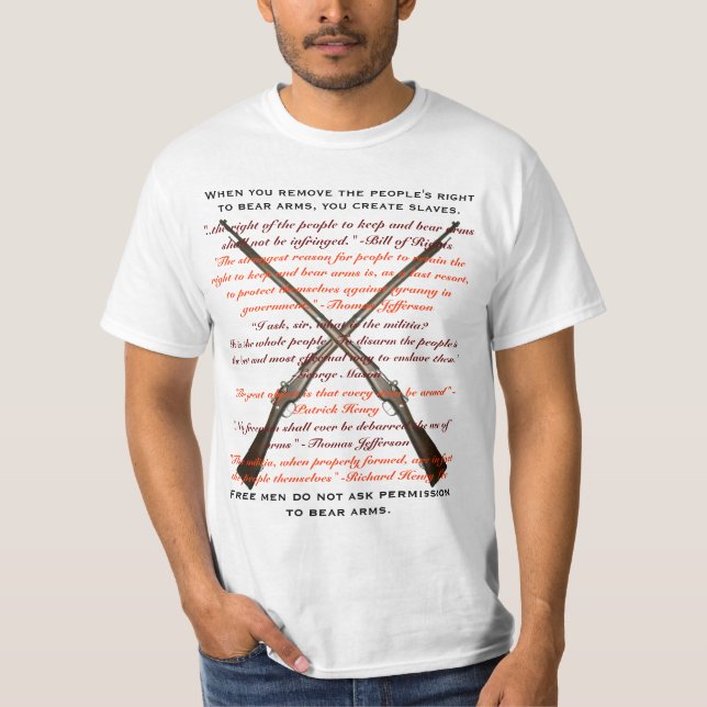 Camiseta Quando você remover o pessoa direito para carregar (Frente)