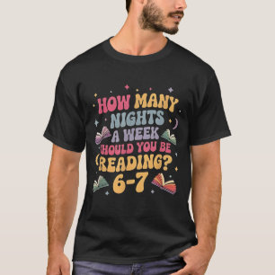 Camiseta Quantas Noites Lendo 67 Meme Seis Sete Professor