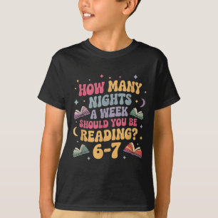 Camiseta Quantas Noites Lendo 67 Meme Seis Sete Professor