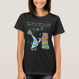 Camiseta Quantas Noites Por Semana Você Deve Estar Lendo 6–