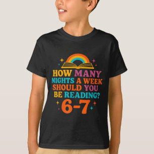 Camiseta Quantas Noites Por Semana Você Deve Estar Lendo 67