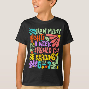 Camiseta Quantas Noites Por Semana Você Deve Estar Lendo 67