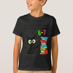 Camiseta Quantas Noites Por Semana Você Deve Ler 6–7 T