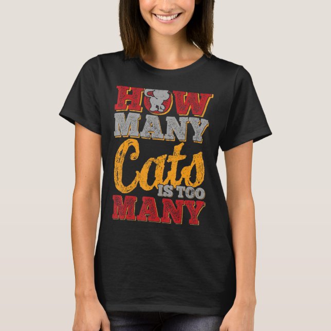 Camiseta Quantos Gatos São Demais (Frente)