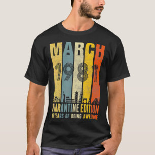 Camiseta Quarantine Edition março de 1981 aniversário de 40