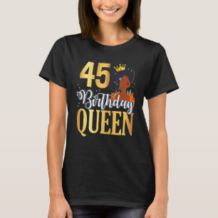Camiseta Quarenta e cinco anos de aniversário, Rainha Coroa
