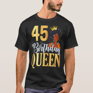 Camiseta Quarenta e cinco anos de aniversário, Rainha Coroa