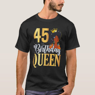 Camiseta Quarenta e cinco anos de aniversário, Rainha Coroa