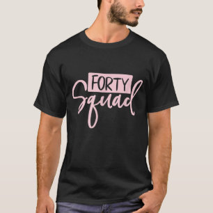 Camiseta Quarenta quadras Quarenta Pai AF Mãe aniversário d