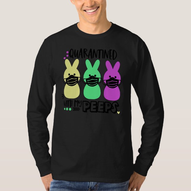 Camiseta Quarentena Com Meus Eps Com Bunny De Máscara De Pá (Frente)