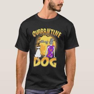 Camiseta Quarentena Com Minha Bruxa De Cachorro Pumpkin Eng