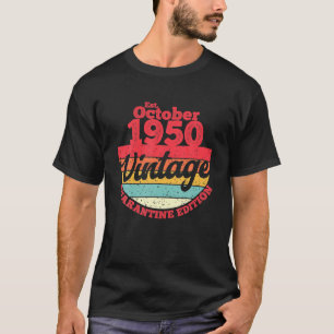 Camiseta Quarentena de 70 anos Nascer de Presente de Aposen