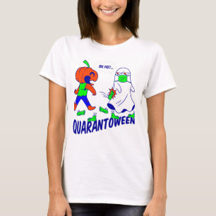 Camiseta quarentena de covid halloween ghost entre