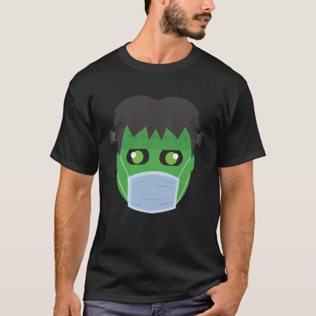 Camiseta Quarentena de Frankenstein Mask Halloween 2020 (Frente)
