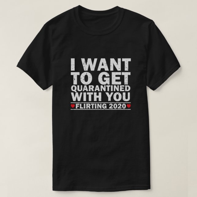 Camiseta Quarentena Romance ao Bloquear (Frente do Design)