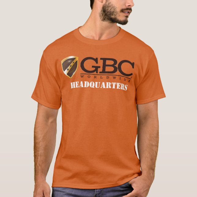 Camiseta Quartel-General da GBC Camisa-T laranja (Frente)