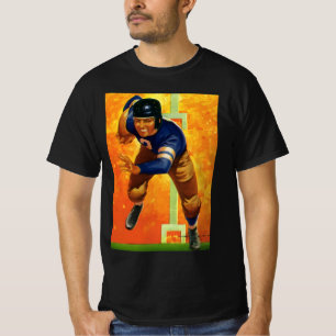 Camiseta Quarterback do jogador de futebol do Vintage