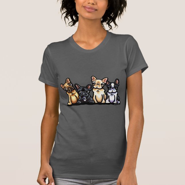 Camiseta Quarteto Francês para Bulldog (Frente)