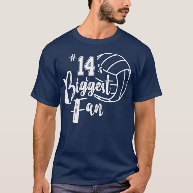 Camiseta Quarto 14 maior vôlei de vôlei fã (Frente)