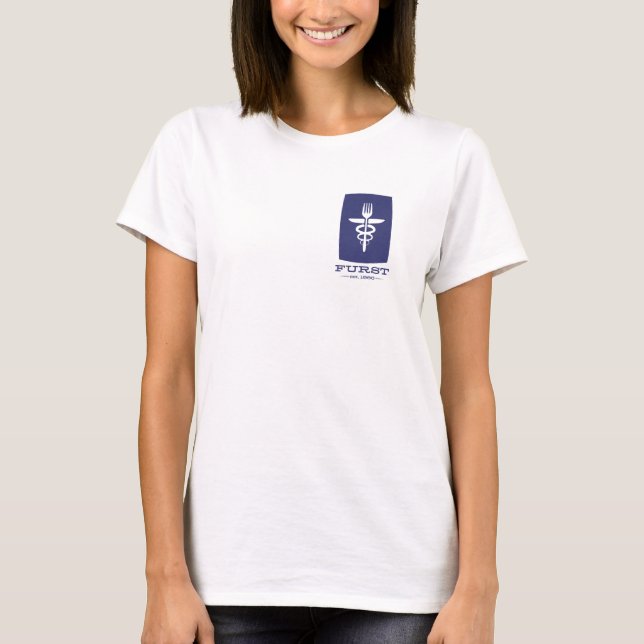 Camiseta Quarto aniversário - Azul feminino (Frente)