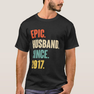 Camiseta Quarto Aniversário De Casamento, Ele Pera Marido É