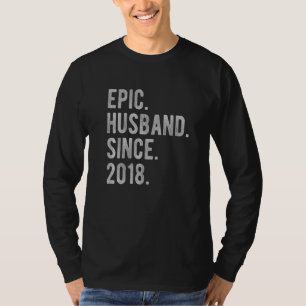 Camiseta Quarto Aniversário De Casamento Para O Seu Marido 