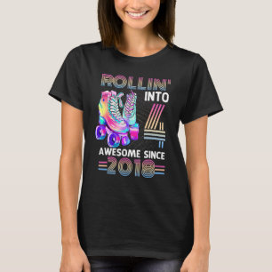 Camiseta Quarto Aniversário Rollin em 4 Incrível Roller Sk