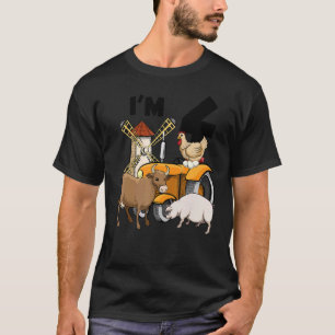 Camiseta Quarto aniversário Tema Fazenda Trator 4 anos