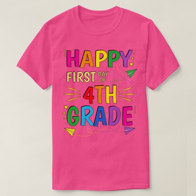 Camiseta Quarto ano de retorno à escola (Frente do Design)