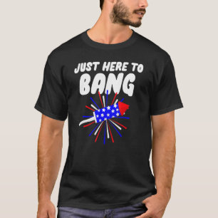 Camiseta Quarto de 4 de julho, estou aqui para bater