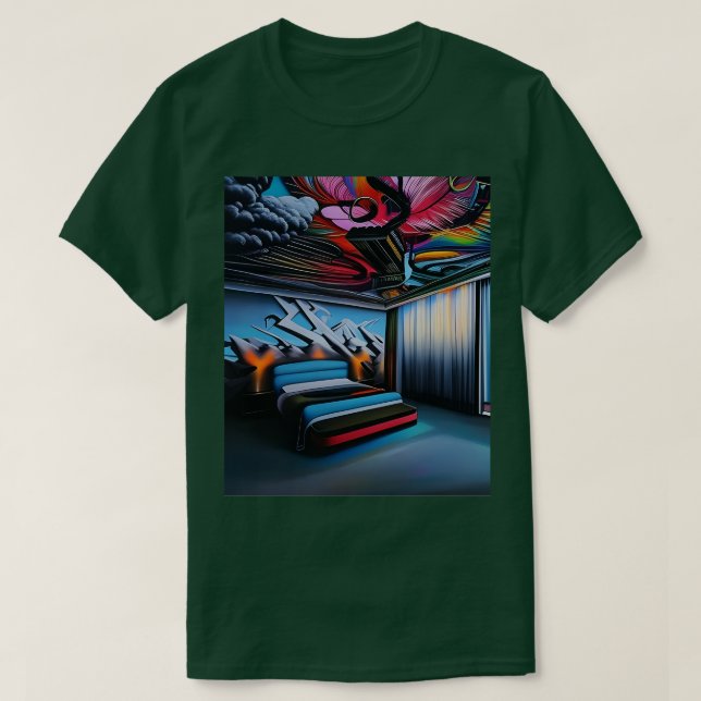 Camiseta quarto de hotel louco (Frente do Design)