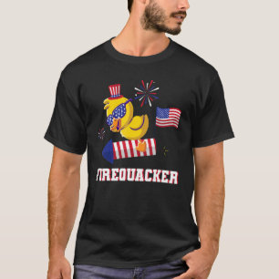 Camiseta Quarto De Julho Dos Eua, O Patriótico Firecracker