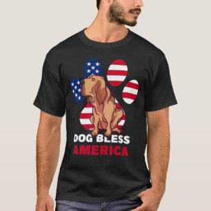Camiseta Quarto De Julho Usa Patriótica Americana Bloodhoun