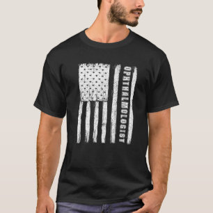 Camiseta Quarto de Julys para Men American Flag oftalmologi