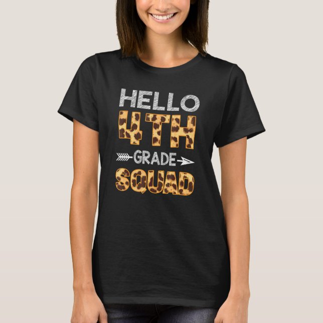 Camiseta Quarto Formando de Amor de Tea de Leopardo do 4º G (Frente)