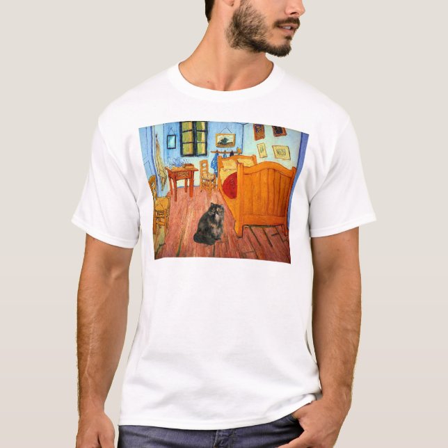 Camiseta Quarto - gato Persa Calico (Frente)