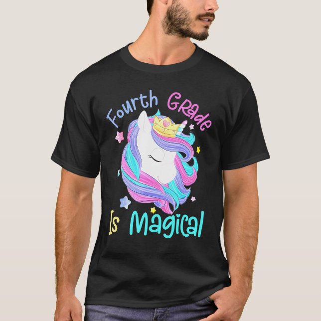 Camiseta Quarto Grau É Um Unicórnio Magnético De Volta À Es (Frente)