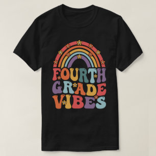 Camiseta Quarto Grau Vibes Boho Arco-Íris De Volta À Escola
