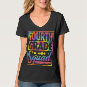 Camiseta Quarto Quadrado do 4º ano Tie De Volta À Escola