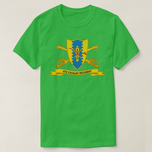 Camiseta Quarto Regimento de Cavalaria com Br Ribbon (Frente do Design)