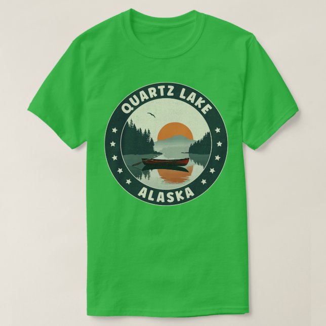 Camiseta Quartz Lake Alaska Sunset TSirt (Frente do Design)