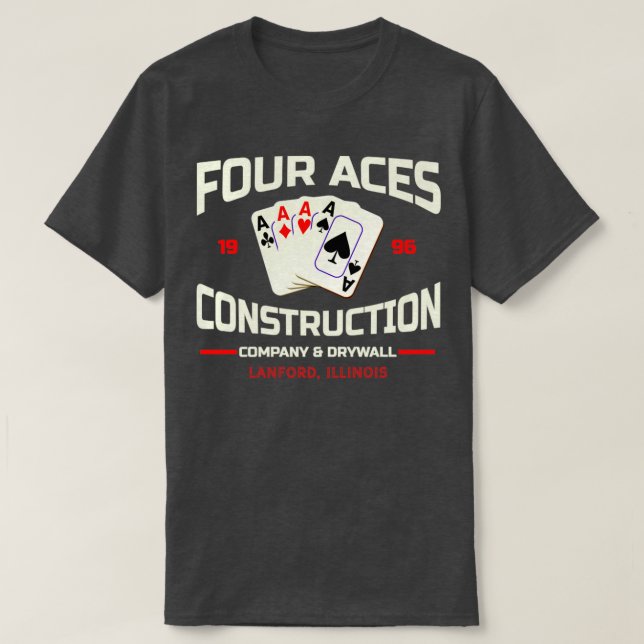 Camiseta Quatro Aces Construction Co de Roseanne (Frente do Design)