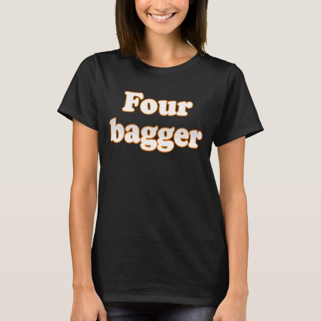 Camiseta Quatro Bagger Cornhole para o Cornhole Player (Frente)