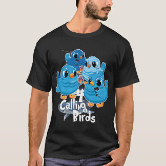 Camiseta Quatro Chamando Pássaros 12 Dias De Música De Nata