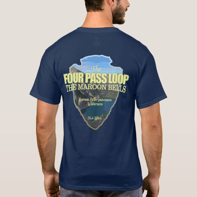 Camiseta Quatro Ciclo de Passagem (ponta de seta) (Verso)
