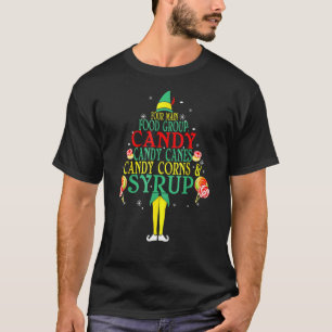 Camiseta Quatro Comidas principais - Canas Doce Xarope Nata