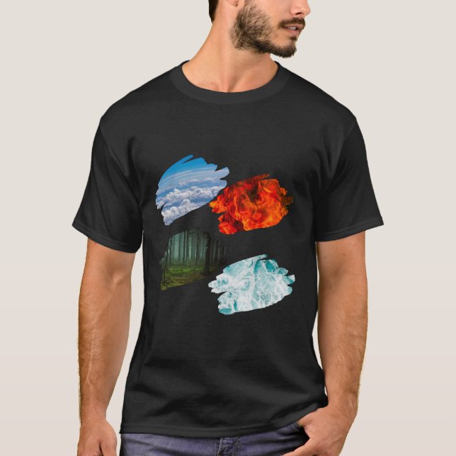Camiseta Quatro elementos naturais (Frente)