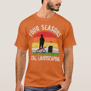 Camiseta quatro estações paisagismo vintage, cortador de 