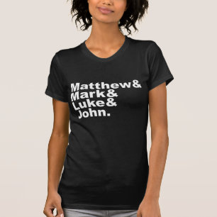 Camiseta Quatro Evangelhos - Matthew & Mark & Luke & John B